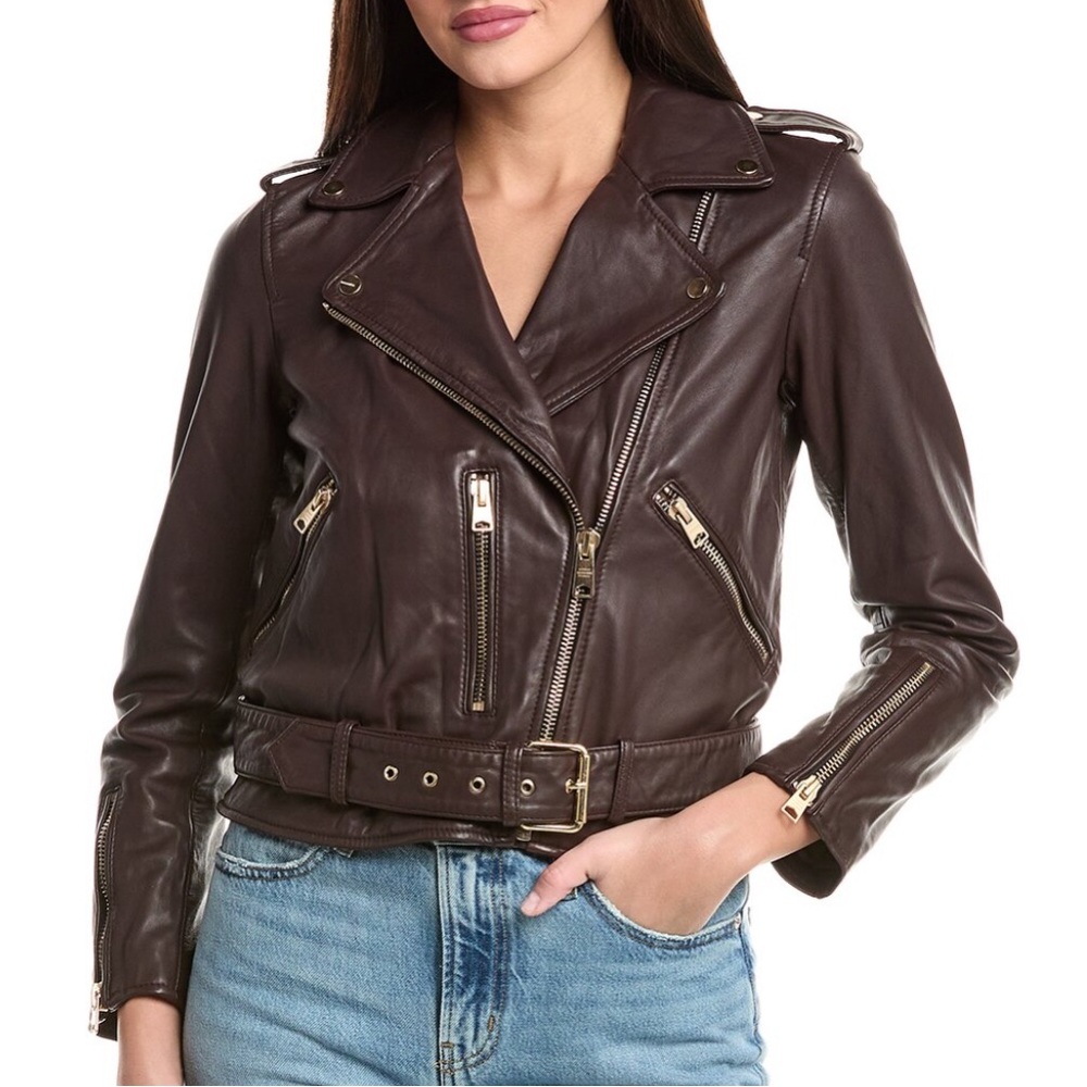 ALL SAINTS Balfern Biker Leather Moto Jacket